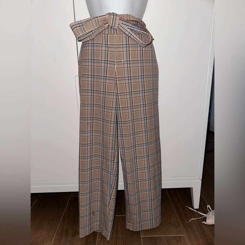 Plaid boyfriend pants
